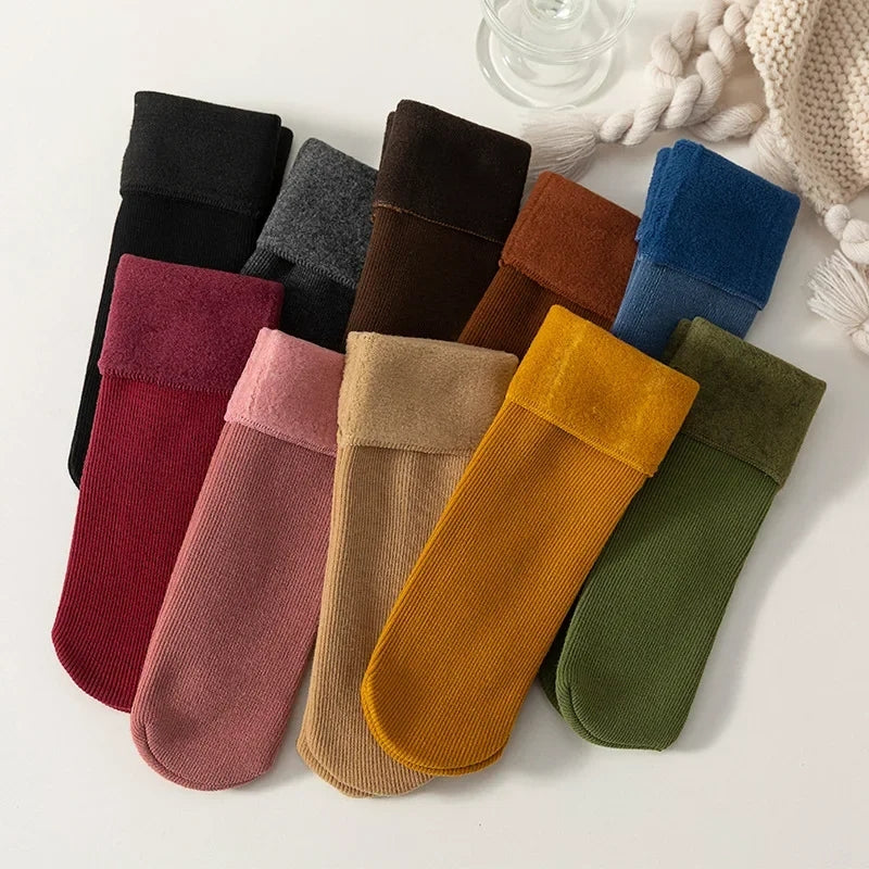 5-Pair Winter Socks Pack – All Different Colours, Super Soft & Warm